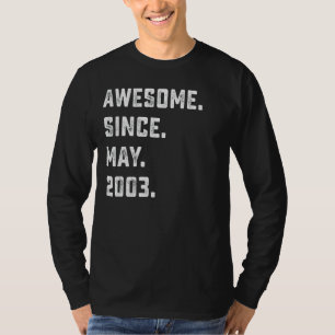 19th Birthday Awesome Since May 2003 19 Years Old T-Shirt