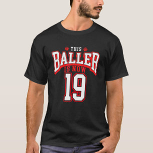 19th Birthday Basketball 19 Years Old Bday T-Shirt