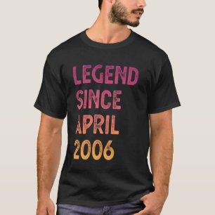19th Birthday Boys Girls Legend Since April 2006 T-Shirt