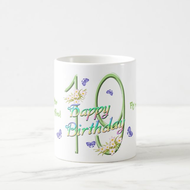 19th Birthday Butterfly Dance Mug (Center)