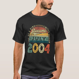 19th Birthday Decoration July 2004 Men Women 19 Ye T-Shirt