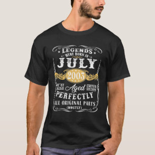 19th Birthday Decoration Legends Were Born In July T-Shirt