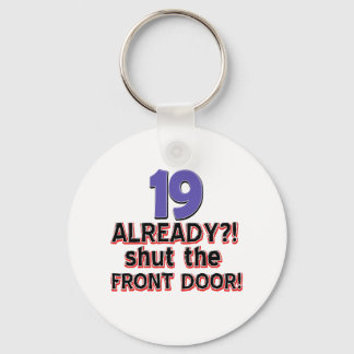 19th birthday designs keychain