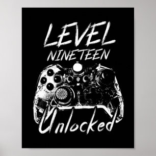 19th Birthday Gift 19 Year Old Gifts 19th Birthday Poster