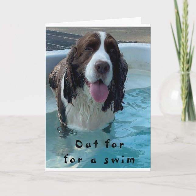 "19th BIRTHDAY" OUT FOR A SWIM BUT STOPPED TO SAY  Card (Front)