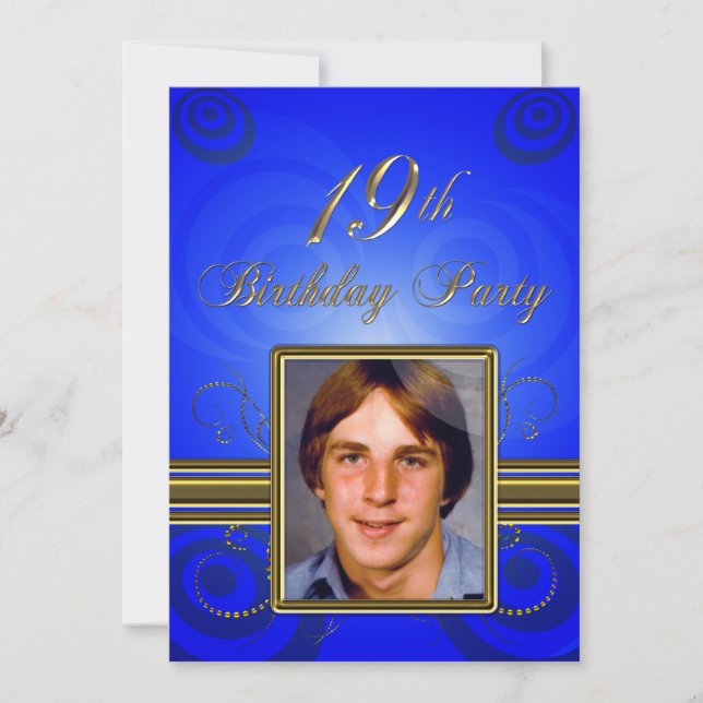 19th Birthday party Invitation (Front)