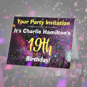 19th Birthday Party Invitation