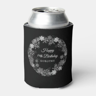 19th Birthday Party Winter Wonderland Can Cooler