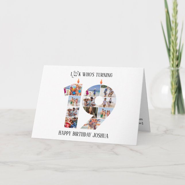 19th Birthday Photo Card (Front)