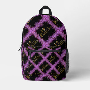 19th Birthday  Printed Backpack