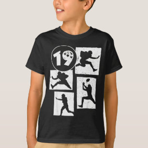 19th Birthday Retro American Football 19 Years Old T-Shirt