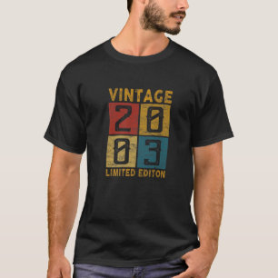 19Th Birthday Vintage 2003 Born In 2003 19 Yrs Old T-Shirt