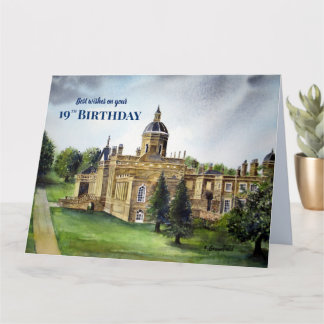 19th Birthday Wishes Castle Howard York Painting Card