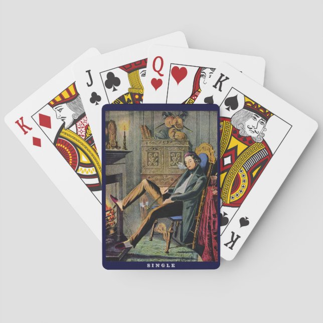19th C. Bachelorhood Playing Cards (Back)