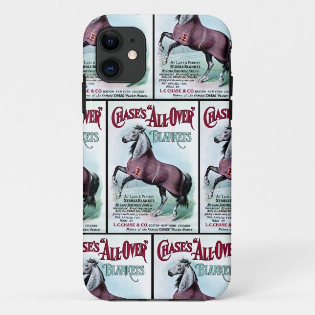 19th C. Chase Horse Blankets Case-Mate iPhone Case (Back)