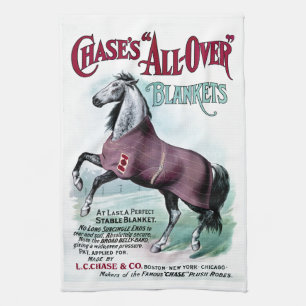 19th C. Chase Horse Blankets Kitchen Towel