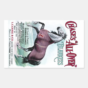 19th C. Chase Horse Blankets Sticker