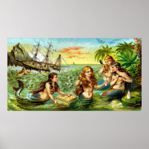 19th C. Mermaids Poster