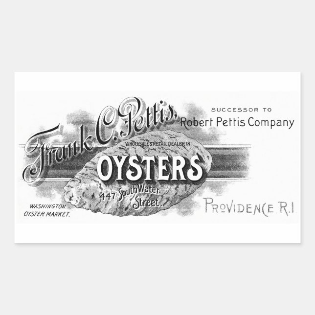 19th C. Oysters, black Sticker (Front)