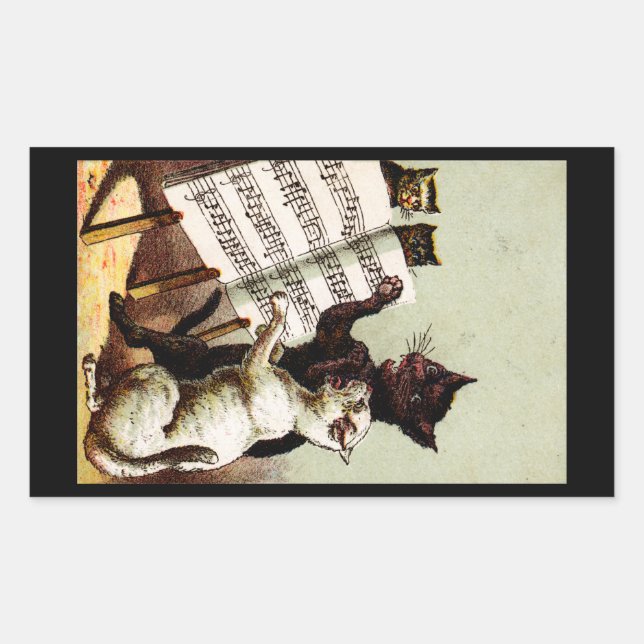 19th C. Singing Cats Sticker (Front)