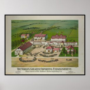 19th Century Holbert Horse Importing Co Greeley IA Poster