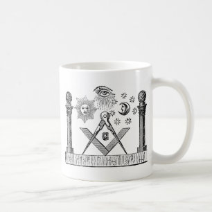 19th Century Masonic G Kenning Blockcut engraving Coffee Mug
