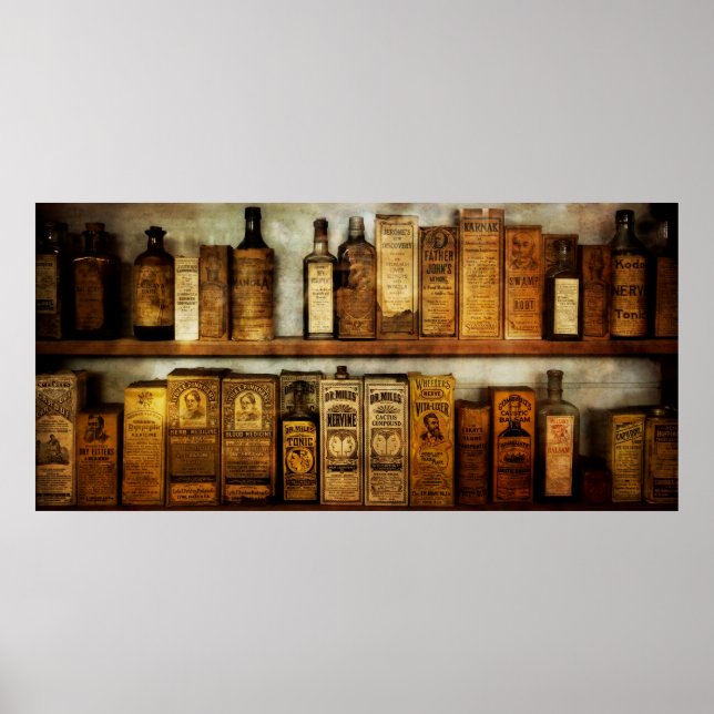 19th Century PHARMACIST's CABINET Poster (Front)