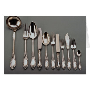 19th century silver cutlery, Warsaw, Poland
