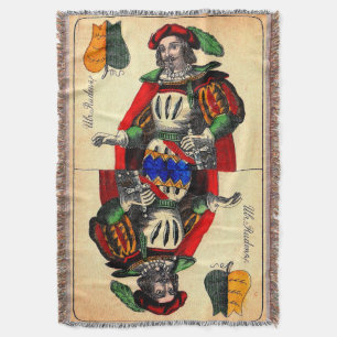 19th century tarot card no. 1 throw blanket