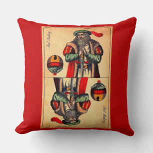 19th century tarot card no. 2 print throw pillow