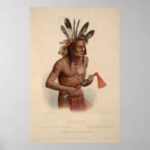 19th Century Warrior Chief Reprint 36 x 24 Poster