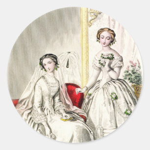 19th Century Wedding Classic Round Sticker