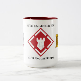 19TH ENGINEER BATTALION 20TH ENGINEER BRIGADE  Two-Tone COFFEE MUG