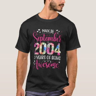 19Th Floral For Born In September 2004 T-Shirt