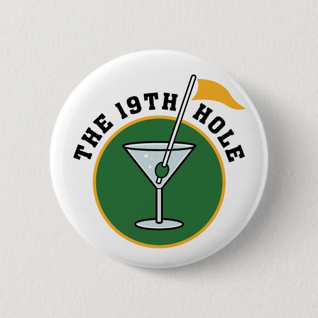 19th Hole 2 Inch Round Button (Front)