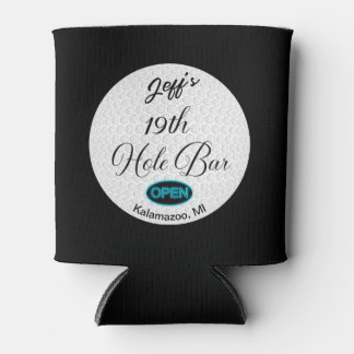 19th Hole Bar Personalized Golf Ball Design Bar Can Cooler