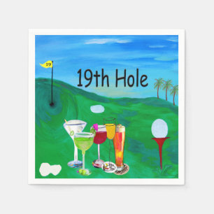 19th hole Golf napkins