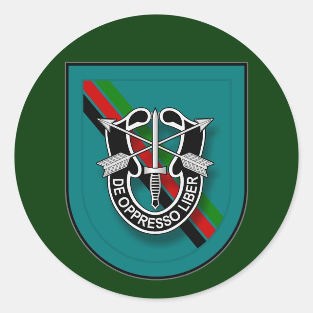 19th SFG(A) - Service in Afghanistan UA Classic Round Sticker (Front)