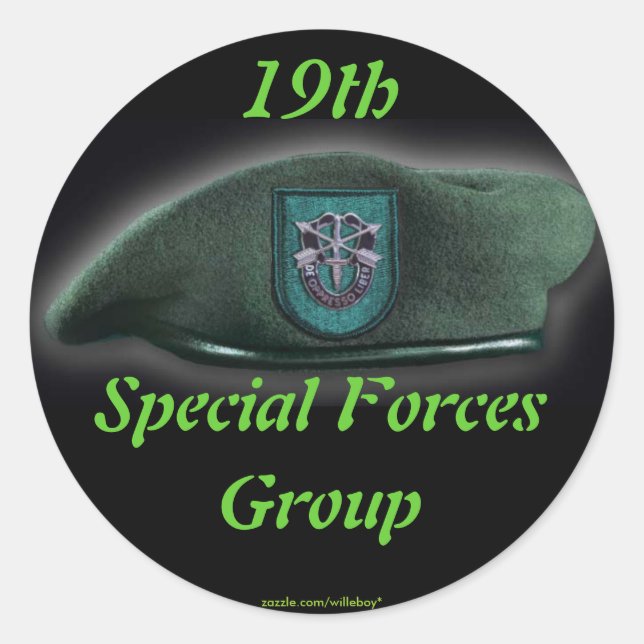 19th Special forces Green Berets flash nam Sticker (Front)