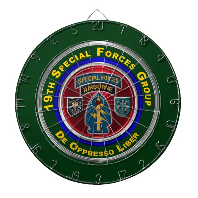 19th Special Forces Group Airborne Dartboard (Front)