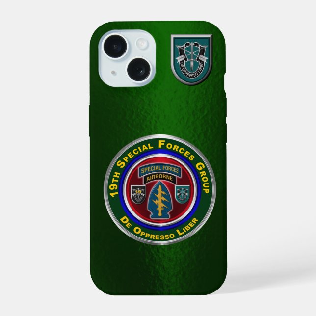 19th Special Forces Group iPhone 15 Case (Back)