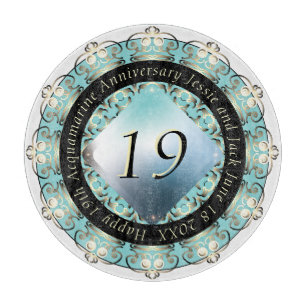 19th Wedding Acquamarine Cutting Board