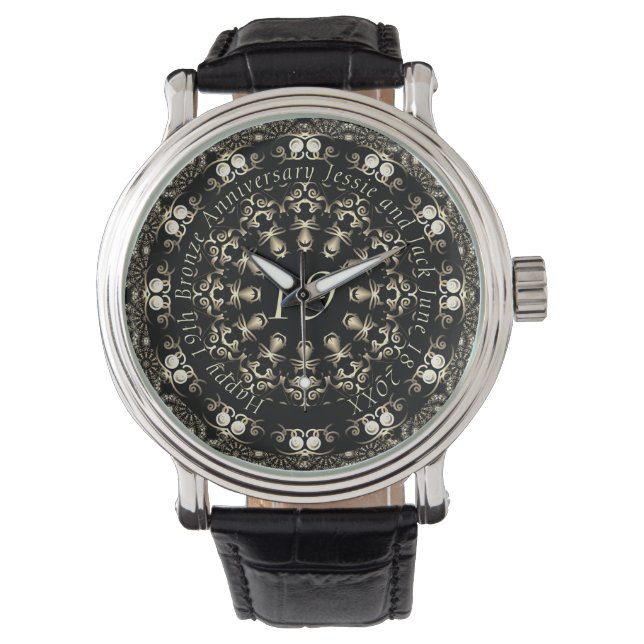 19th Wedding Anniversary eWatch Watch (Front)