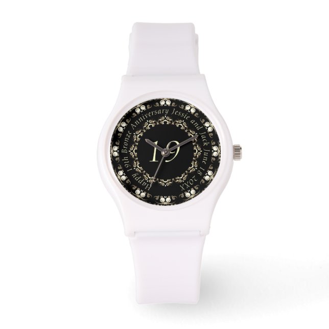 19th Wedding Anniversary eWatch Watch (Front)