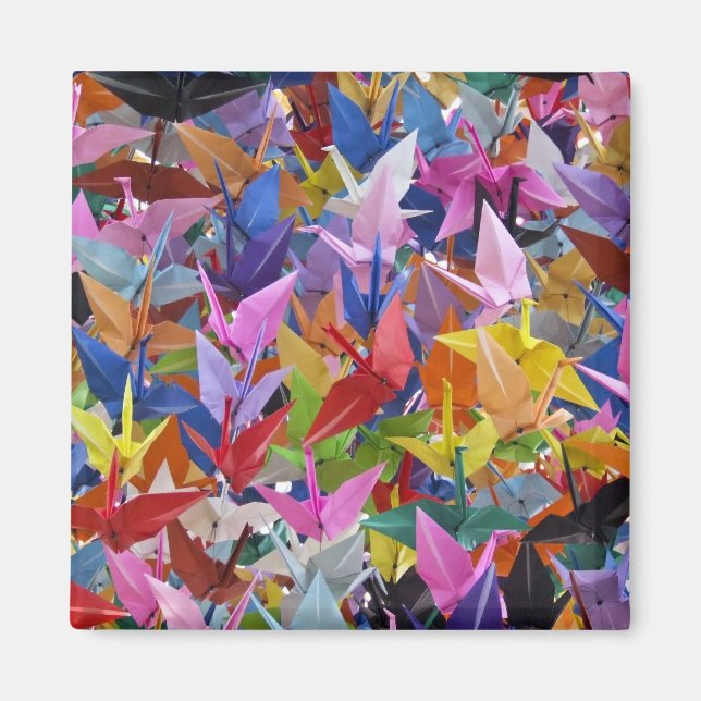 1,000 Origami Paper Cranes Photo Magnet (Front)