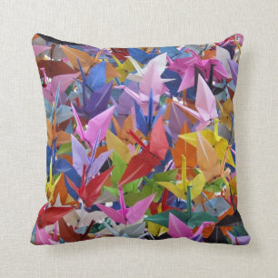 1,000 Origami Paper Cranes Photo Throw Pillow