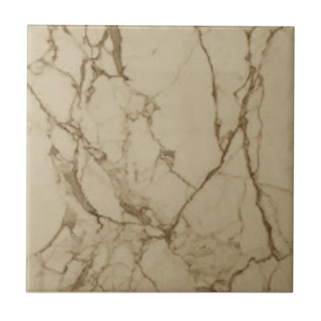 1 0f 3 Sepia Faux Marble 4.5 & 6" Wall Backsplash Tile (Front)