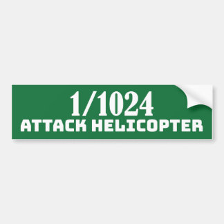 1/1024 Attack Helicopter Elizabeth Warren Bumper Sticker