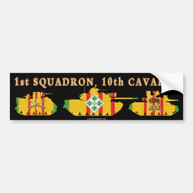 1/10th Cavalry VSR Armoured Vehicles Bumper Sticker (Front)