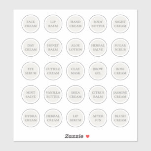 1.14" White Customizable Cosmetic Jar Cream Balm